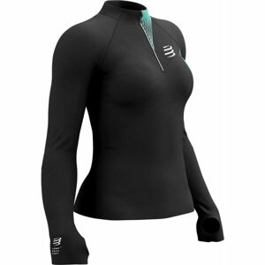 Compressport WINTER TRAIL POSTURAL LS TOP W Női felső futáshoz, fekete, méret