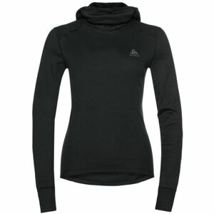 Odlo W BL TOP FACEMASK L/S ACTIVEWARM ECO Női funkcionális felső, fekete, méret