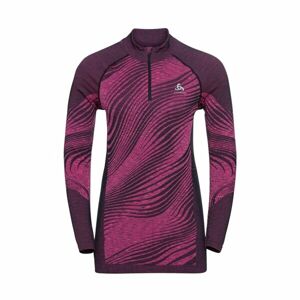 Odlo BL TOP HALF ZIP BLACKCOMB ECO W Női funkcionális felső, rózsaszín, méret