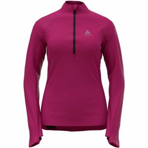 Odlo W ZEROWEIGHT MID LAYER 1/2 ZIP Női pulóver, rózsaszín, méret