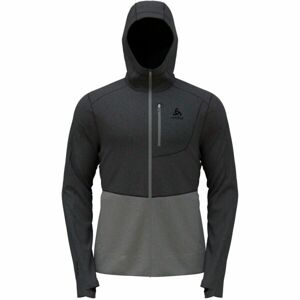 Odlo PERFORMANCE WOOL X-WARM HOODY Férfi pulóver, sötétszürke, méret