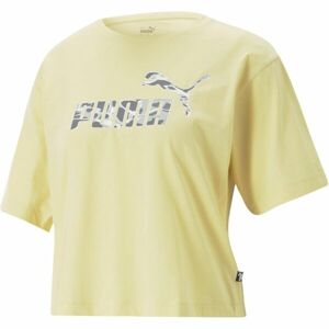 Puma SUMMER SPLASH GRAPHIC TEE Női kosárlabda póló, sárga, méret