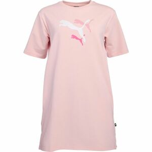 Puma ESS+ LOGO POWER TEE DRESS TR Női ruha, rózsaszín, méret