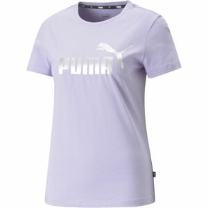 Puma ESS+ METALLIC LOGO TEE Női póló, lila, méret