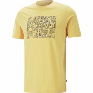 Puma GRAPHICS SUMMER TEE Férfi póló, sárga, méret