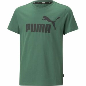 Puma ESS LOGO TEE B Fiú póló, sötétzöld, méret