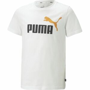 Puma ESS + 2 COL LOGO TEE Fiú póló, fehér, méret