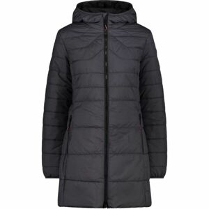 CMP WOMAN JACKET LONG FIX HOOD Női kabát, fekete, méret
