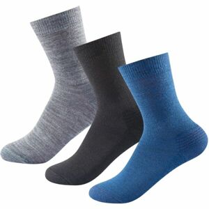 Devold DAILY MERINO MEDIUM SOCK 3PK Gyerek zokni, szürke, méret