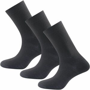 Devold DAILY MERINO MEDIUM SOCK 3PK Gyerek zokni, fekete, méret