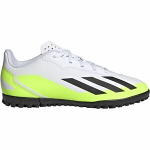 adidas X CRAZYFAST.4 TF J Gyerek turf futballcipő, fehér, méret 37 1/3