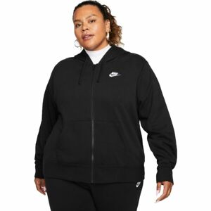 Nike NSW CLUB FLC FZ HDY STD PLUS Női pulóver, fekete, méret