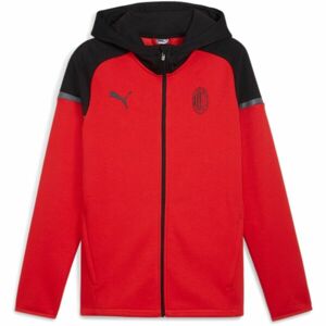 Puma ACM CASUALS HOODED JKT Férfi futballrajongó pulóver, piros, méret