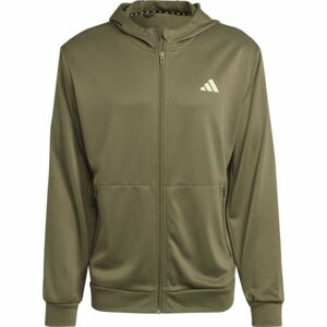 adidas TR-ES+ FZ JA Férfi sportos pulóver, khaki, méret