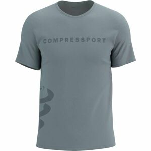 Compressport LOGO SS TSHIRT Férfi póló edzéshez, szürke, méret