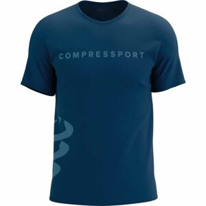 Compressport LOGO SS TSHIRT Férfi póló edzéshez, kék, méret