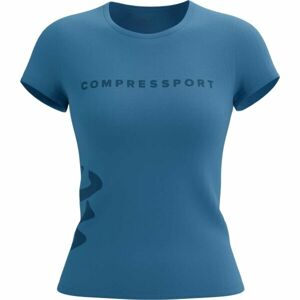 Compressport LOGO SS TSHIRT W Női póló sportoláshoz, kék, méret