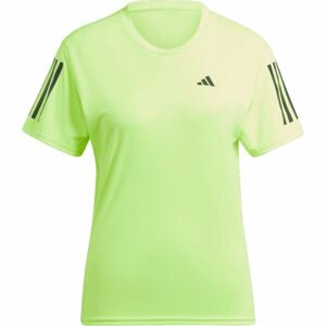 adidas OWN THE RUN TEE Női póló futáshoz, fényvisszaverő neon, méret