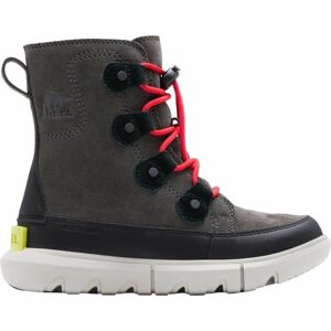 Sorel YOUTH SOREL EXPLORER LACE WP Gyerek téli cipő, sötétszürke, méret 33