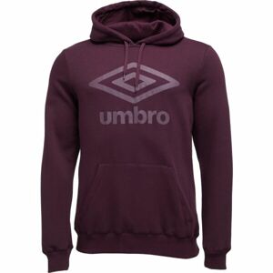 Umbro FW LARGE LOGO HOODY Férfi pulóver, bordó, méret