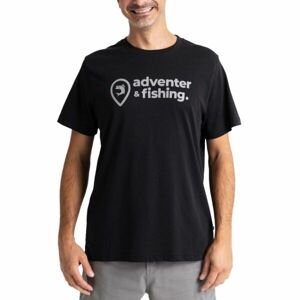 ADVENTER & FISHING COTTON SHIRT BLACK Férfi póló, fekete, méret