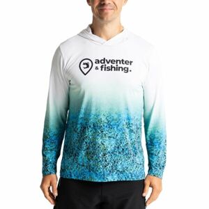 ADVENTER & FISHING UV HOODIE SAND Férfi funkcionális felső, világoskék, méret