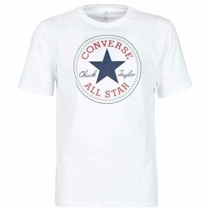 Converse STANDARD FIT CENTER FRONT CHUCK PATCH CORE TEE Uniszex póló, fehér, méret
