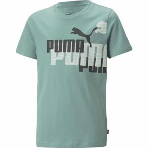 Puma ESS+LOGO POWER TEE Férfi póló, zöld, méret