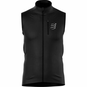 Compressport HURRICANE WINDPROOF M Férfi szélálló mellény, fekete, méret