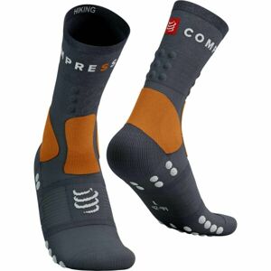 Compressport HIKING SOCKS Túrazokni, szürke, méret