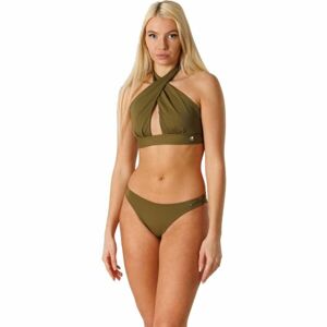 GOLDBEE BRAZILKY Női brazil bikini alsó, sötétzöld, méret