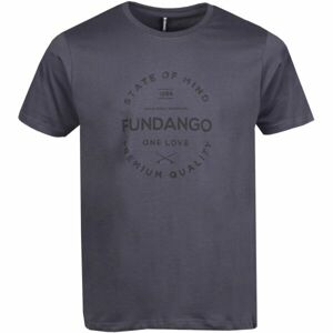 FUNDANGO BASIC T LOGO-4 T-SHIRT Férfi póló, sötétszürke, méret