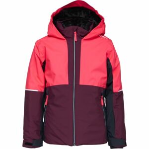 CMP KID G JACKET FIX HOOD Lány síkabát, bordó, méret