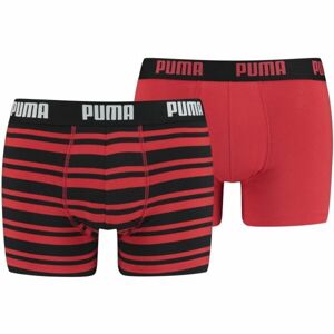 Puma HERITAGE STRIPE BOXER 2P Férfi bokszeralsó, piros, méret