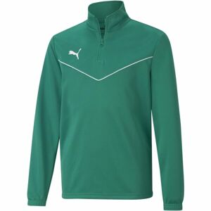 Puma TEAMRISE 1 4 ZIP TOP JR Fiú pulóver, zöld, méret