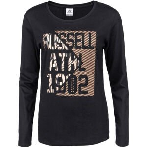 Russell Athletic L/S CREWNECK TEE SHIRT Női felső, fekete, méret