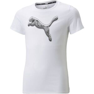Puma ALPHA TEE G Lány póló, fehér, méret