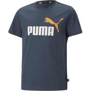Puma ESS + 2 COL LOGO TEE Fiú póló, sötétkék, méret