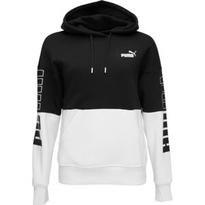 Puma POWER COLOR BLOCK HOODIE Női pulóver, fekete, méret