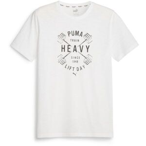 Puma GRAPHIC TEE Férfi póló, fehér, méret
