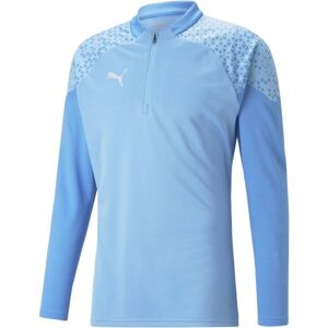 Puma TEAMCUP TRAINING 1/4 ZIP TOP Férfi sportos pulóver, világoskék, méret