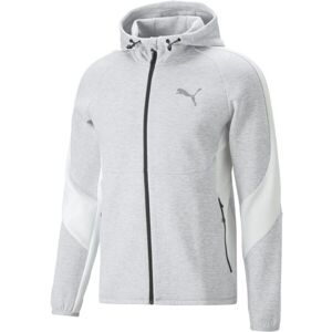 Puma EVOSTRIPE FULL-ZIP HOODIE DK Férfi sportos pulóver, szürke, méret