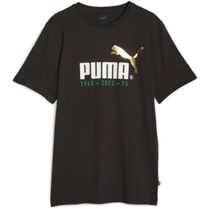Puma LOGO CELEBRATION TEE Férfi póló, fekete, méret