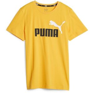 Puma ESS + 2 COL LOGO TEE Fiú póló, sárga, méret