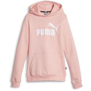 Puma ESS LOGO HOODIE FL G Lány pulóver, rózsaszín, méret