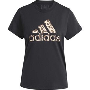 adidas ANIMAL PRINT GRAPHICH T-SHIRT Női póló, fekete, méret