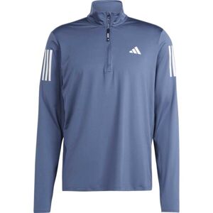 adidas OWN THE RUN HALF-ZIP Férfi felső futáshoz, kék, méret