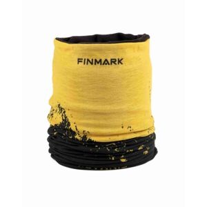 Finmark Dětský multifunkční šátek s fleecem Gyerek multifunkciós csősál, sárga, méret