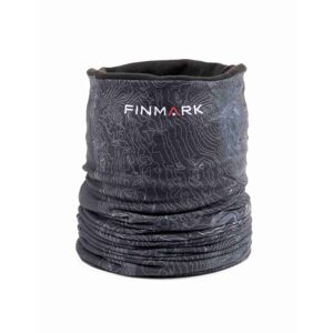 Finmark Multifunkční šátek s flísem Multifunkcionális csősál, sötétszürke, méret