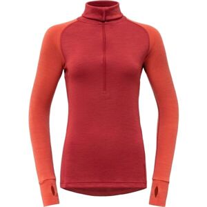 Devold EXPEDITION ZIP NECK Állógalléros női pulóver, piros, méret